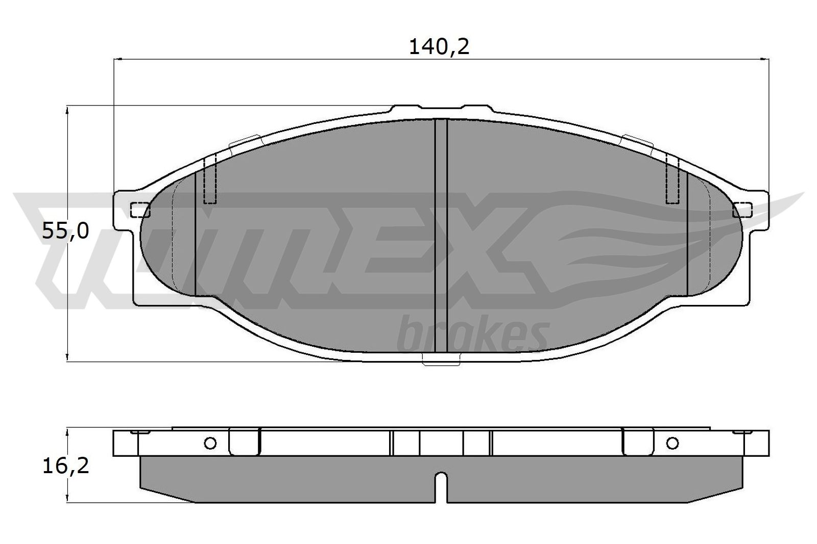 Sada brzdových platničiek kotúčovej brzdy TOMEX Brakes